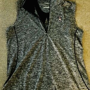 ANNIKA Disney Minnie Mouse Women's Charcoal and Black Golf Shirt